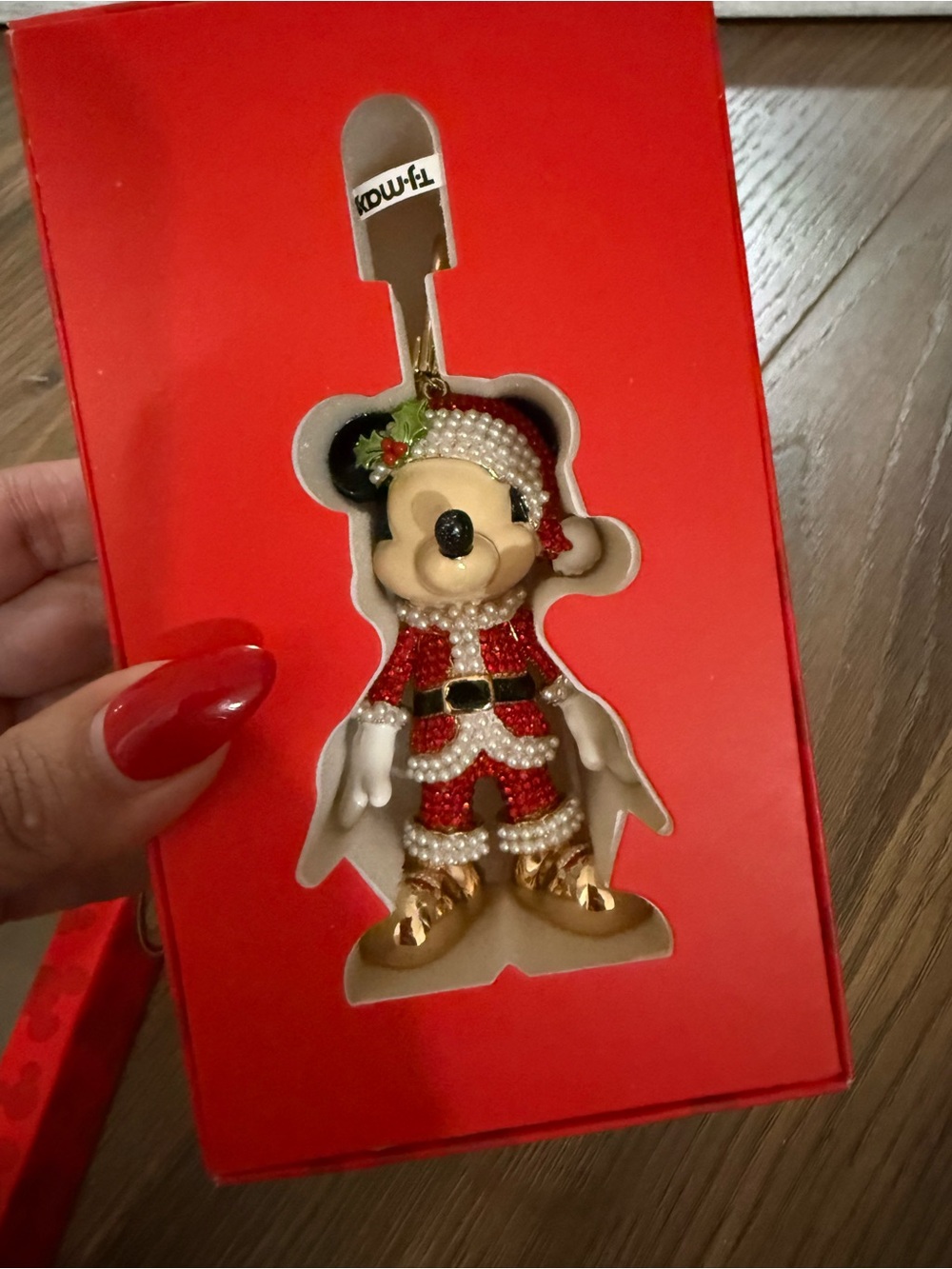 Baublebar x Disney Santa Mickey Christmas Bag Charm Keychain NIB